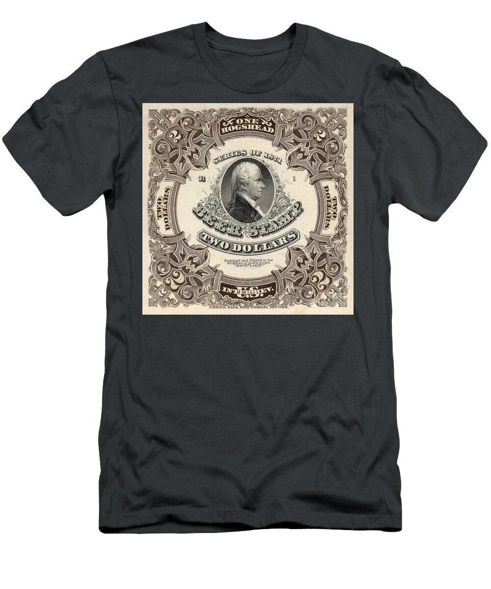 Hamilton Beer Revenue Stamp Hogshead Jon Neidert T-Shirt