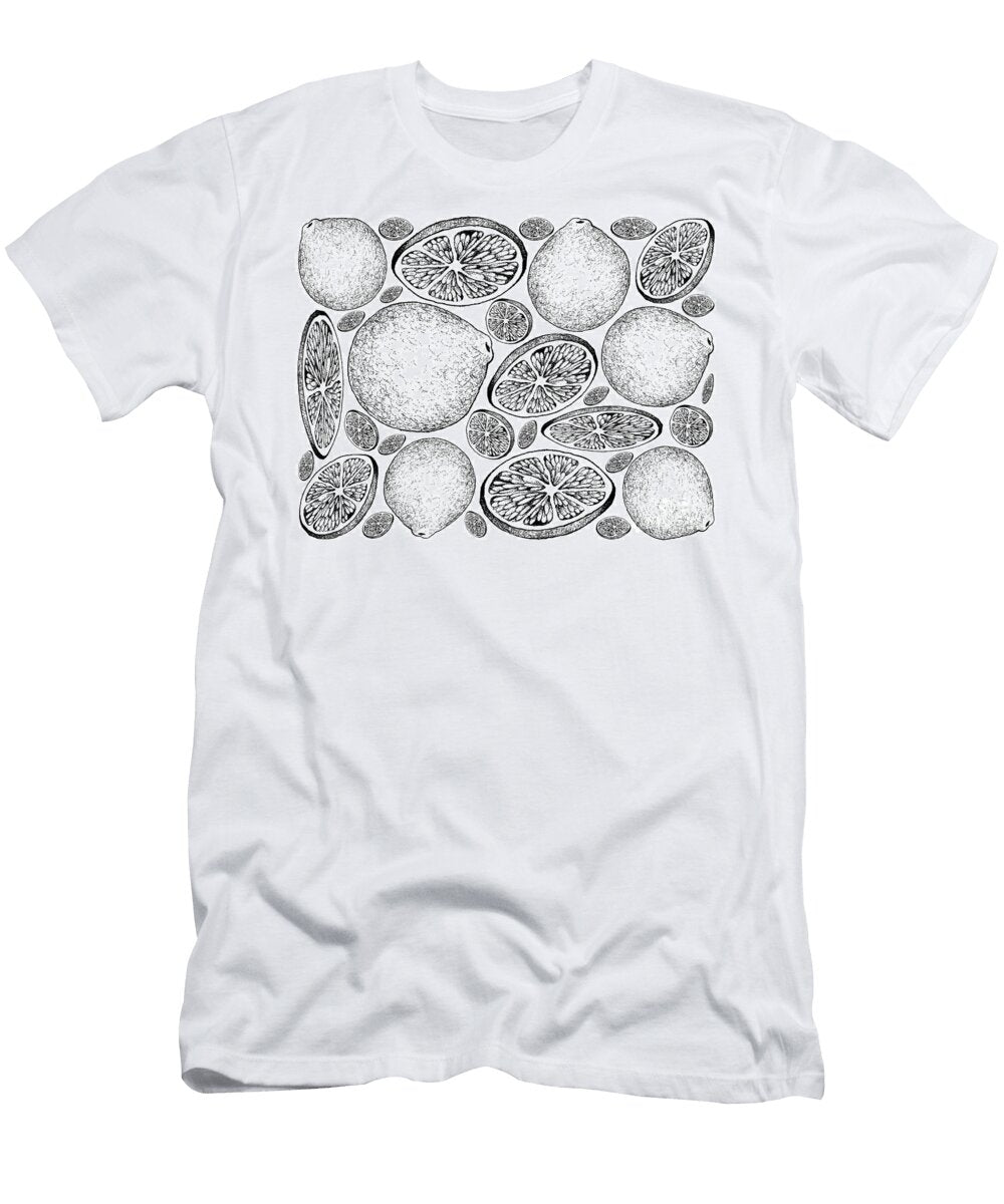 Hand Drawn Background of Fresh Lime Fruits Iam Nee T-Shirt