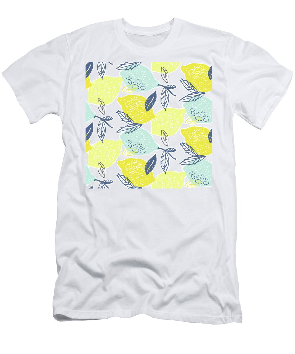Hand Drawn Doodle Lemonade Seamless Pattern Julien T-Shirt