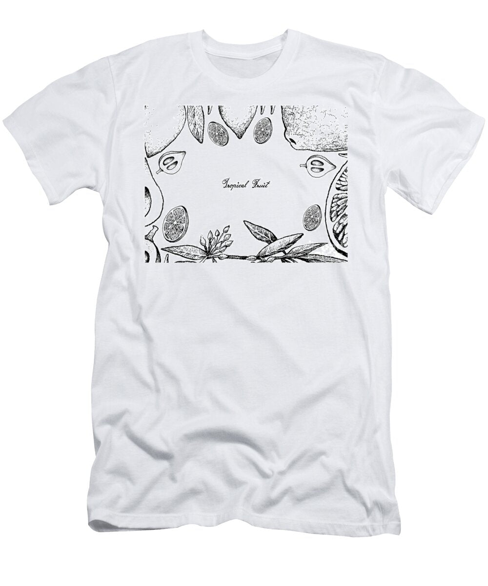 Hand Drawn Frame of Lime and Canistel Fruits Iam Nee T-Shirt