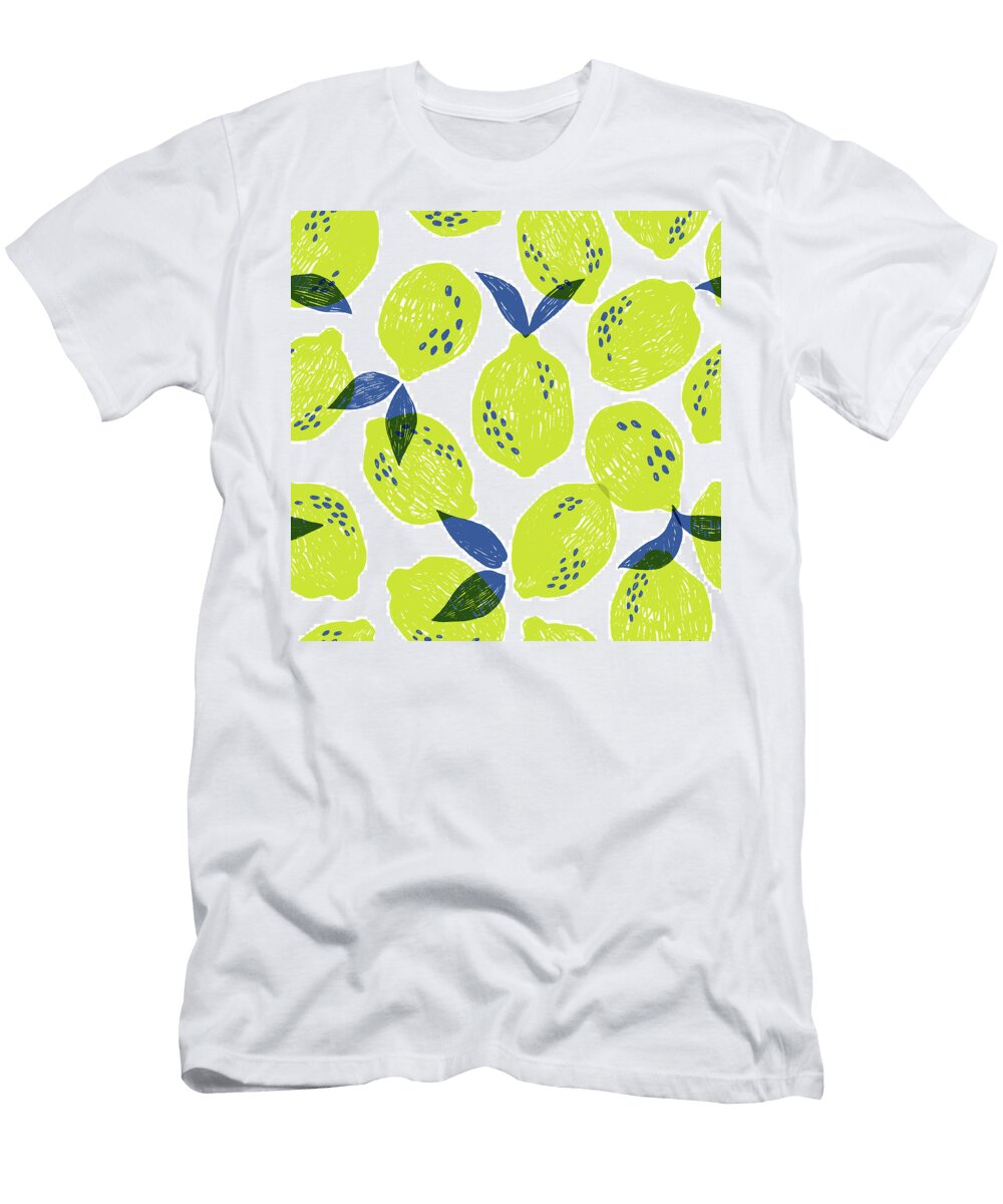 Hand Drawn Lemons Pattern Julien T-Shirt