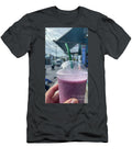 Hand Holding Tropical Purple Fruit Smoothie on Street Au1 Etay Schreiber T-Shirt