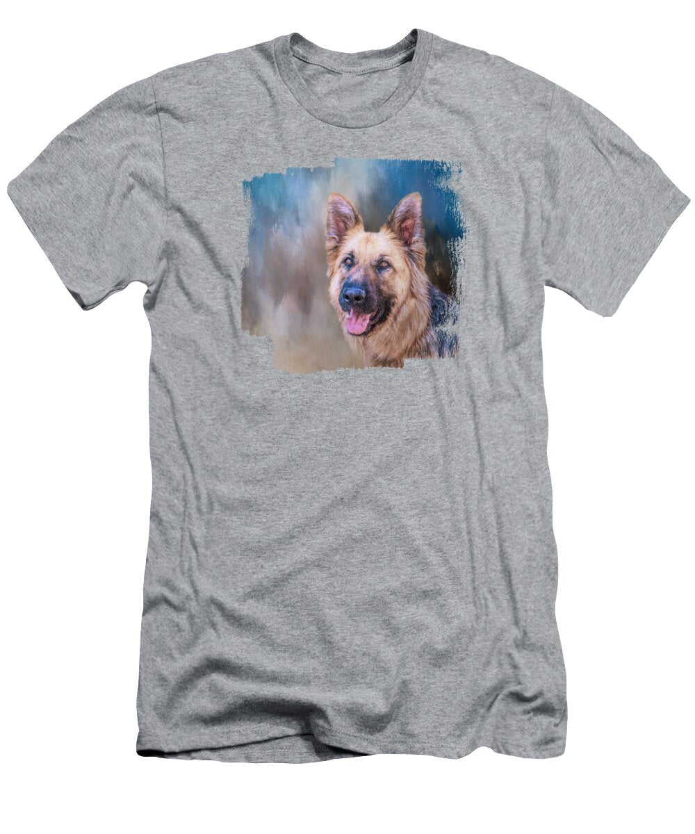 Handsome German Shepherd Portrait Elisabeth Lucas T-Shirt
