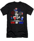 Happy 4th of July US Flag Husky Sunglasses Beer Zyneu Gangd T-Shirt