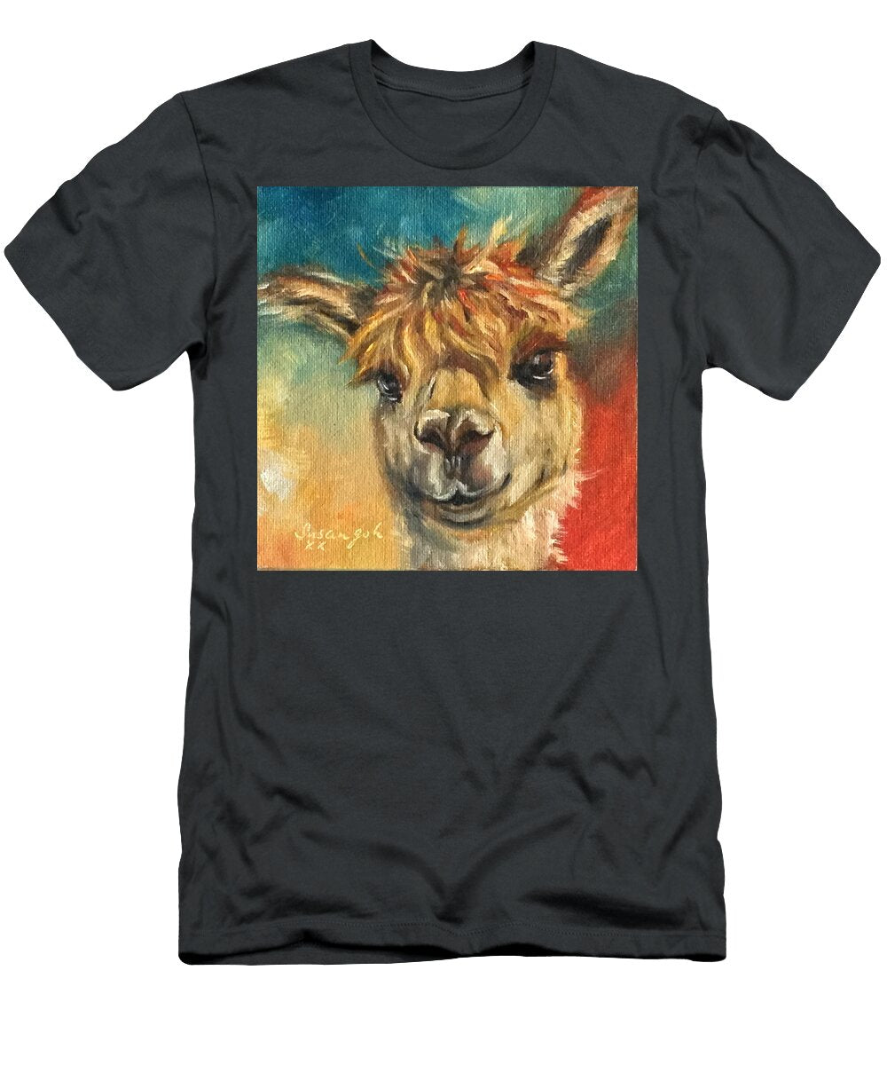 Happy Alpaca Susan Goh T-Shirt