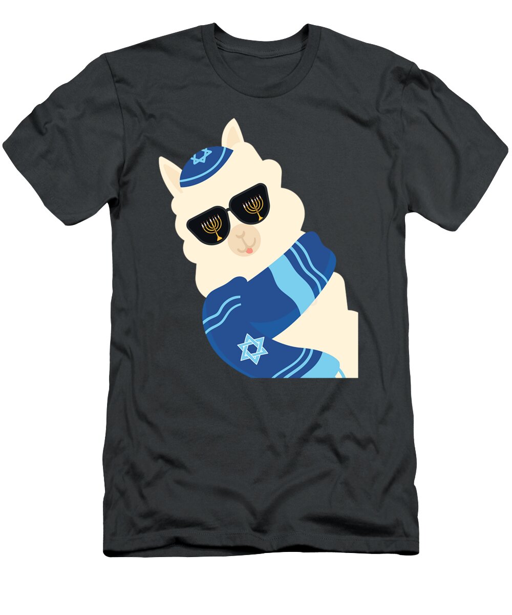 Happy Hanukkah Jewish Llamakkah Christmas Alpaca Jewish Gift Loughl Kaira T-Shirt