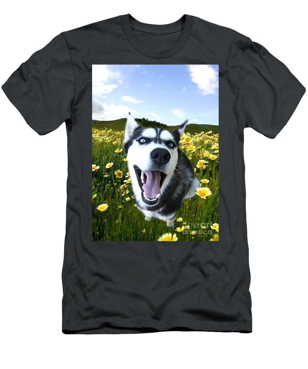 Happy Husky Stephanie Laird T-Shirt