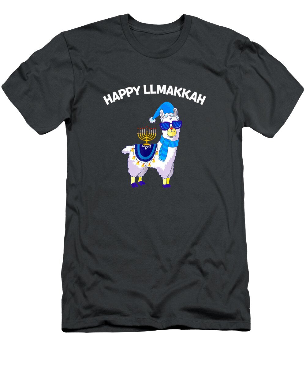 Happy Llamakkah Hanukkah Llama Chanukah Alpaca Noh9rohai T-Shirt
