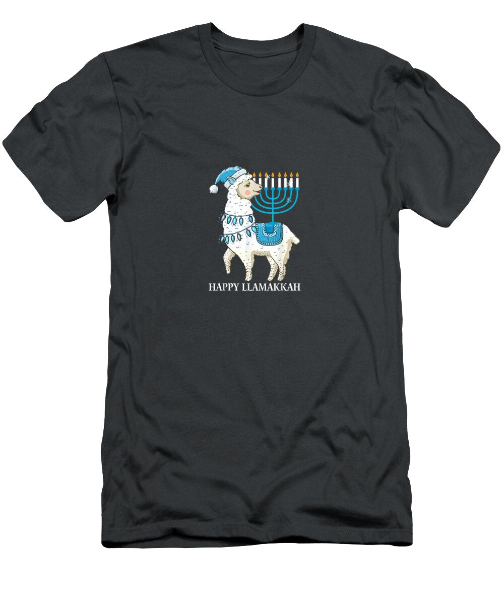 Happy Llamakkah Hanukkah Llama Chanukah Alpaca Women Devyn1peggy T-Shirt