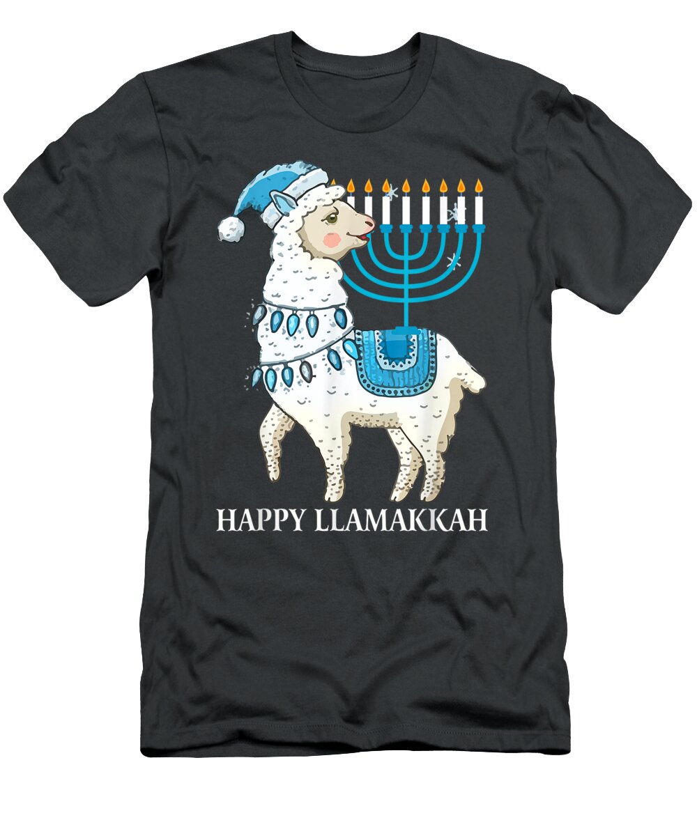 Happy Llamakkah Hanukkah Llama Chanukah Alpaca Women Tobin Kitty T-Shirt