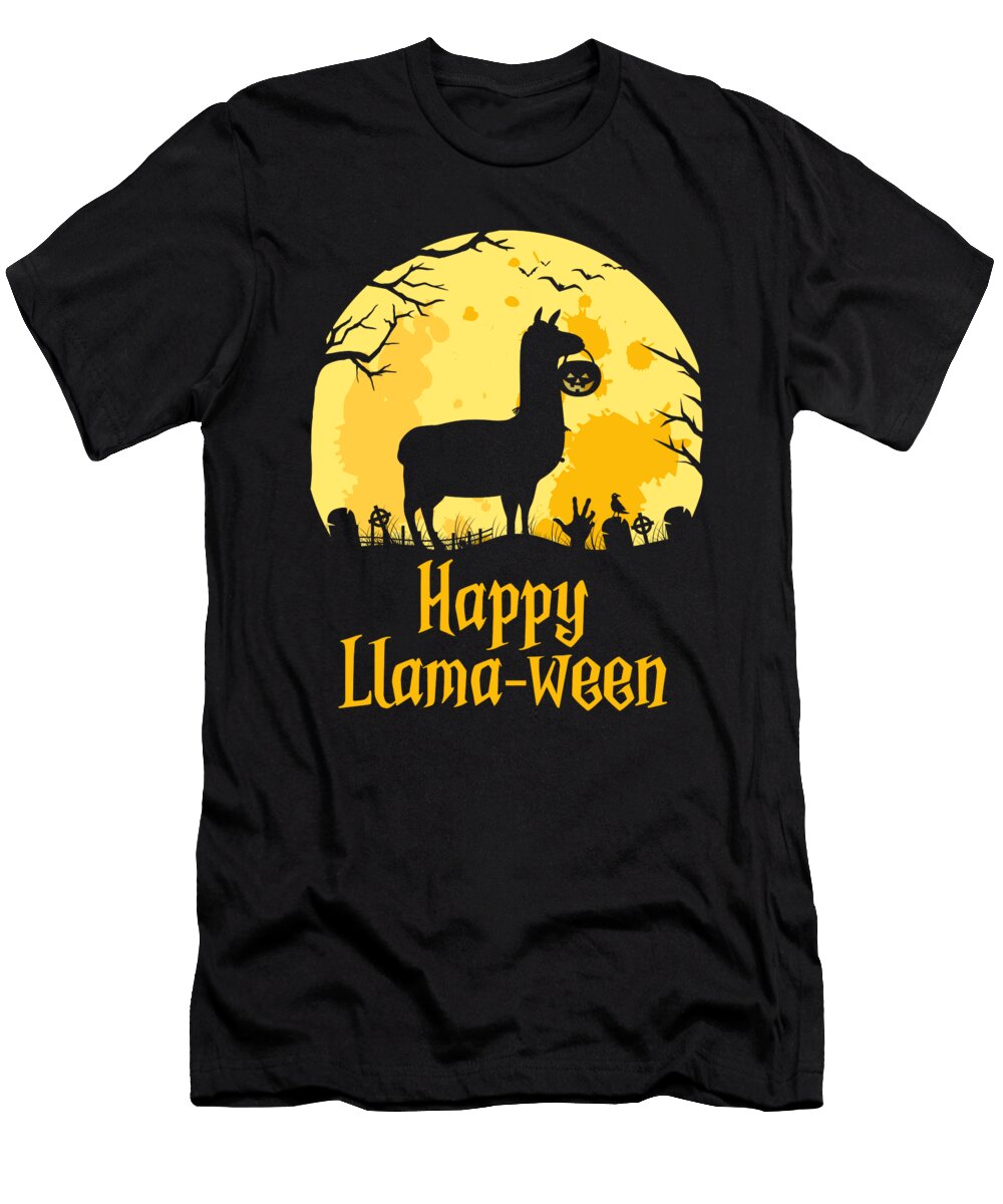 Happy Llamaween Funny Halloween Llama Costume Gift Artslave92 T-Shirt