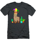 Happy Mardi Gras Llama Funny Carnival Festival Party Alpaca Julie Hurst T-Shirt