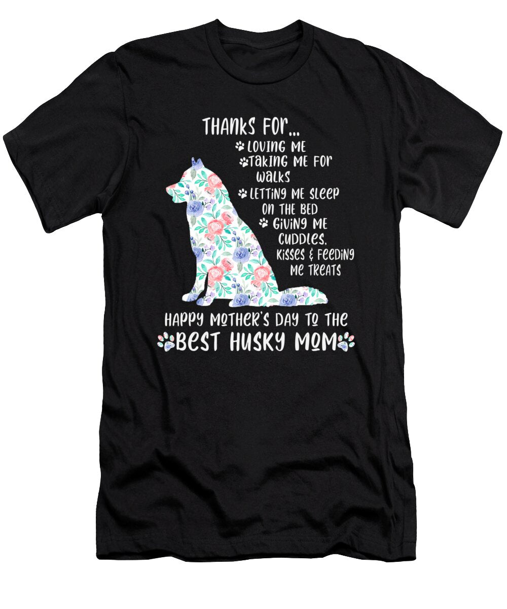 Happy Mothers Day 2021 Husky Mom Dog Lover Shannon Nelson Art T-Shirt