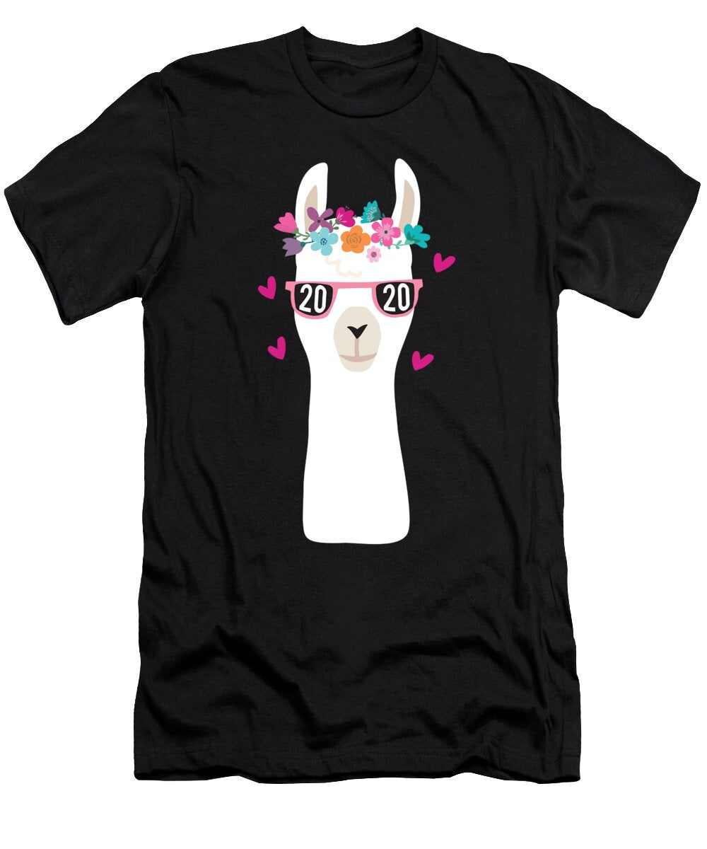Happy New Year 2020 Llama Holiday Gift Haselshirt T-Shirt