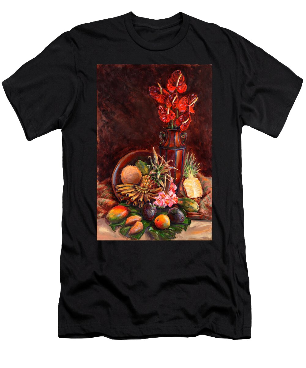 Hawaiian Tropical Fruit Still Life Karen Whitworth T-Shirt