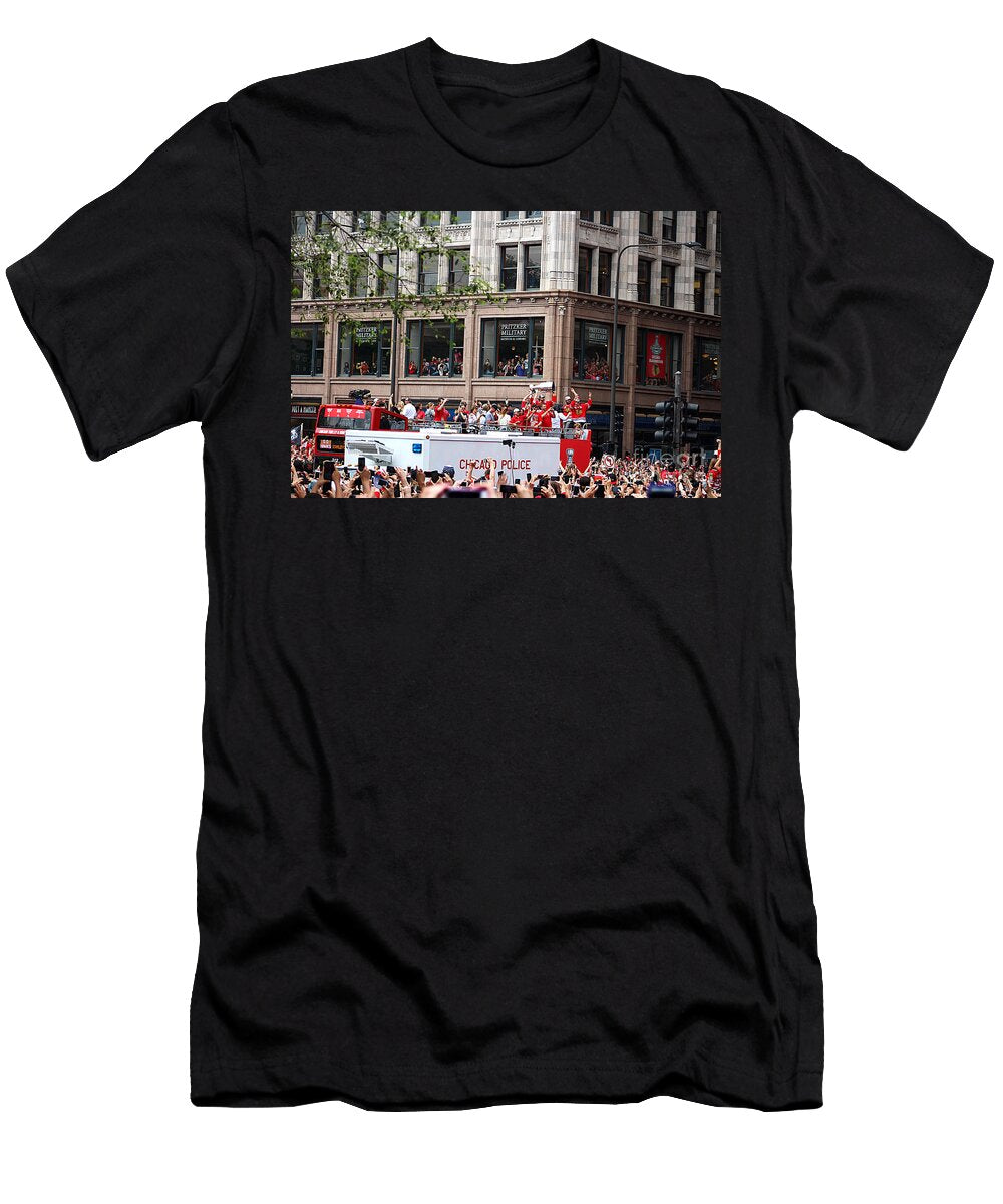 Hawks 2015 Celebration Parade Stanley Cup Trolley Verana Stark T-Shirt