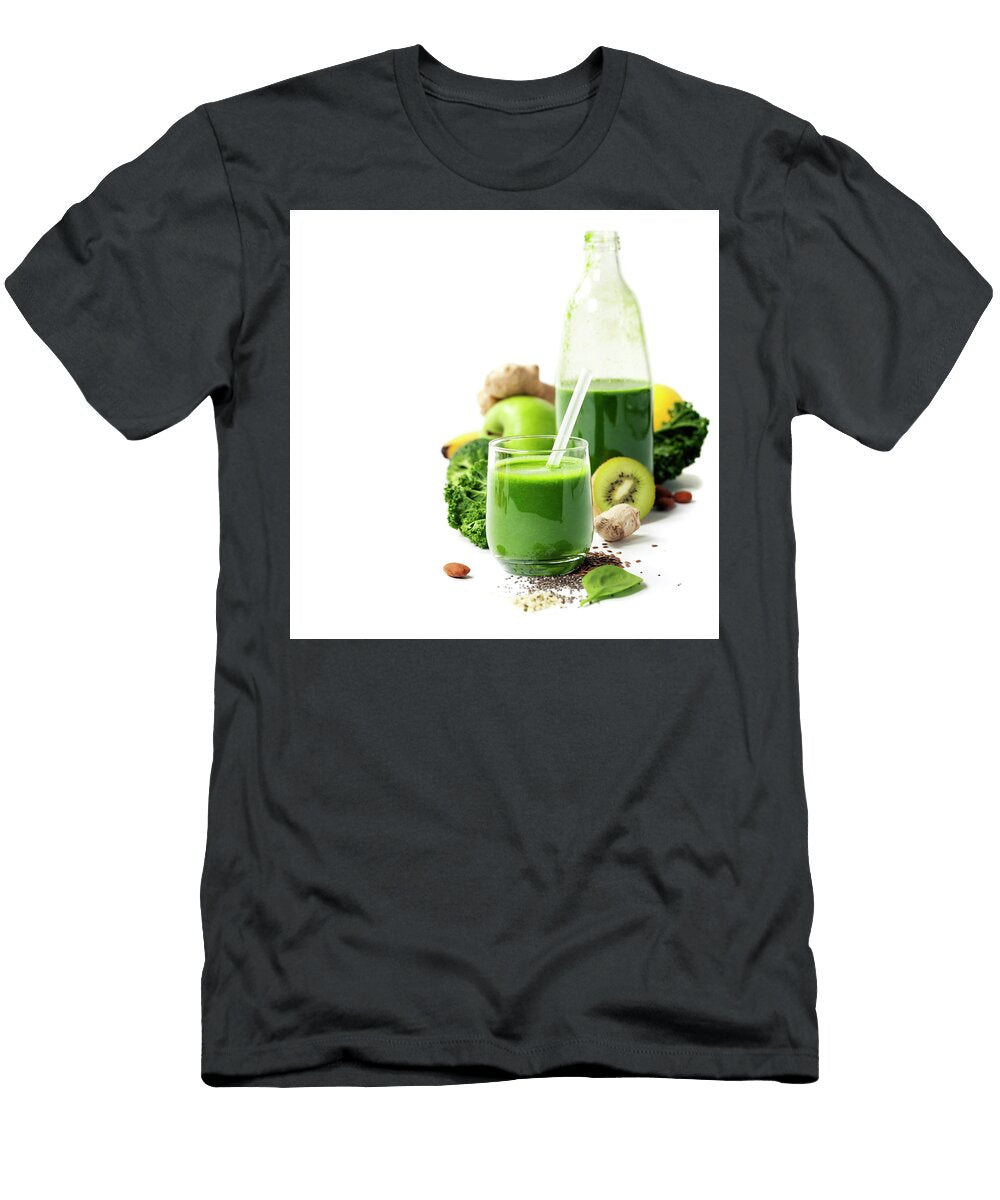 Healthy Green Smoothie and Ingredients Natalia Klenova T-Shirt