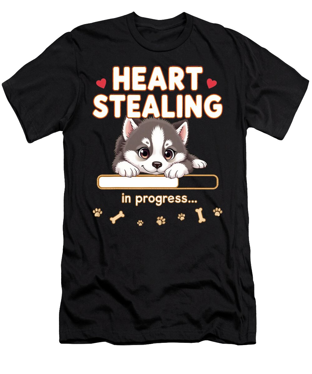 Heart Alaskan Malamute Dog Funny Gift Malamute Studi Alex T-Shirt