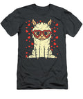 Heart Glasses Llama Cute Alpaca Valentines Day Animal Tholox Cayne T-Shirt