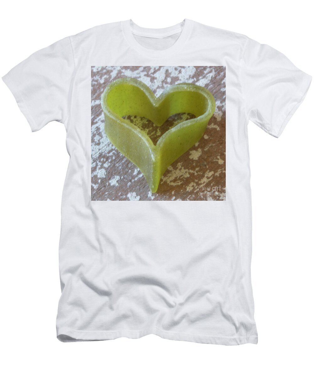 Heart Shapes Spinach Pasta Macro Elisabeth Lucas T-Shirt