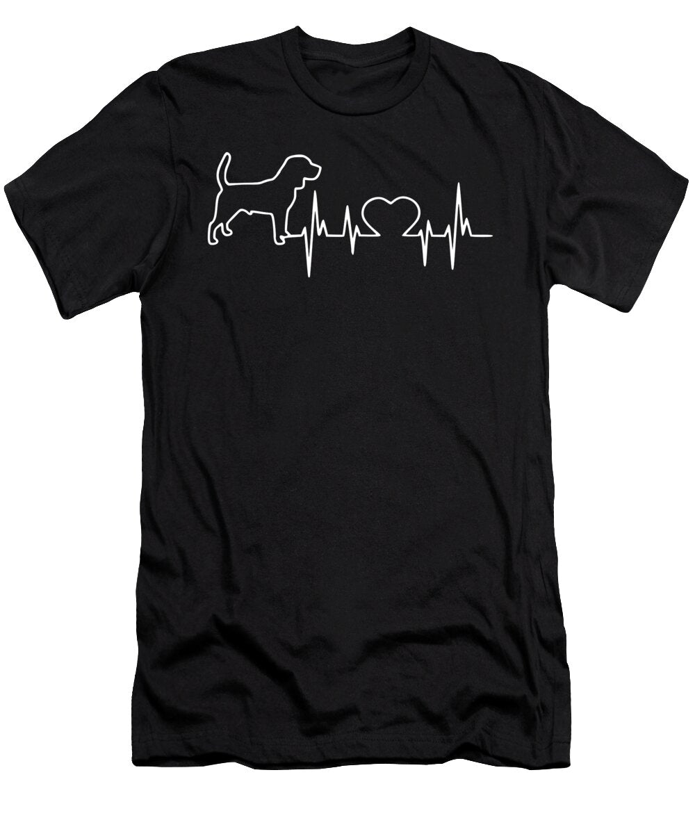 Heartbeat Beagle 3 2 Titan T-Shirt