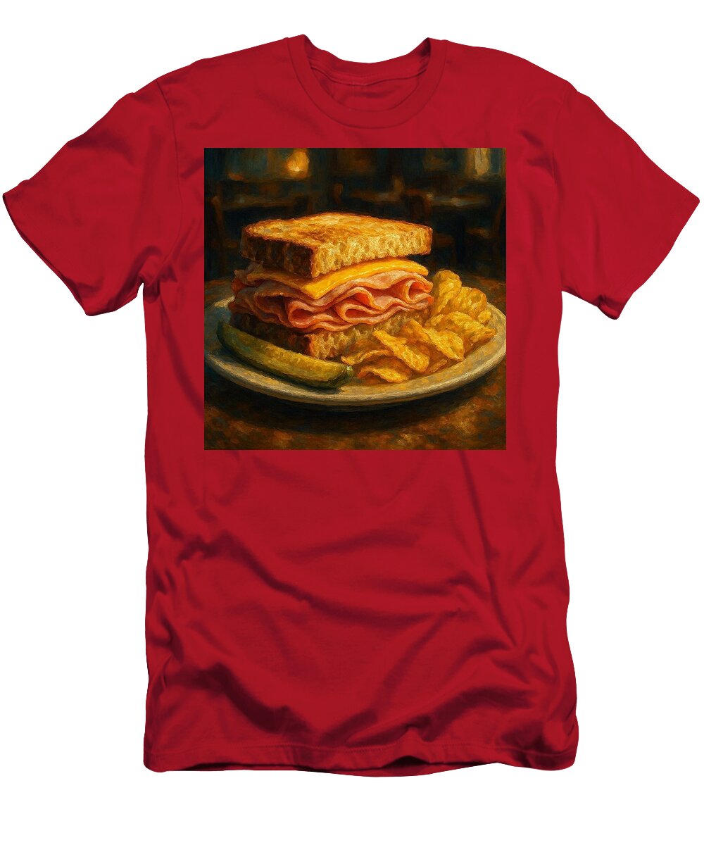 Hearty Sandwich with Chips James Spears T-Shirt