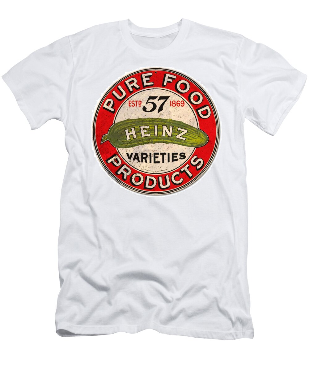Heinz Pure Food Products 57 Varieties Estd 1869 Pickle Logo Aged Sign Mgs229 Cody Cookston T-Shirt