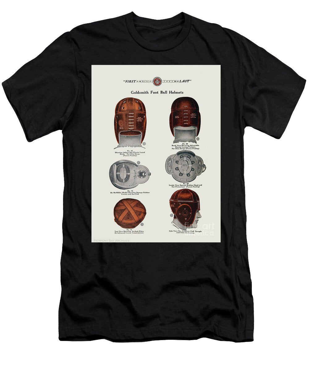 Helmet Design 1924 Goldsmith Sports Cincinnati Ohio Pierpont Bay Arhcives T-Shirt