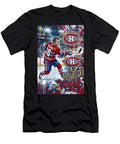 Henri Richard in Action Graffiti Poster Hockey Player NHL Sampadart Gallery T-Shirt