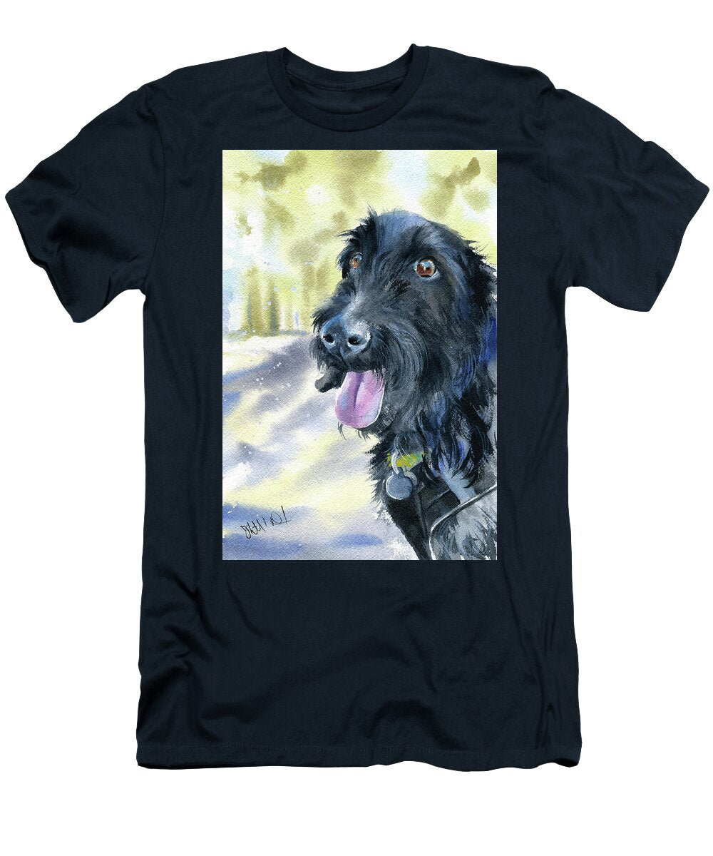 Henry Black Dog Painting Dora Hathazi Mendes T-Shirt