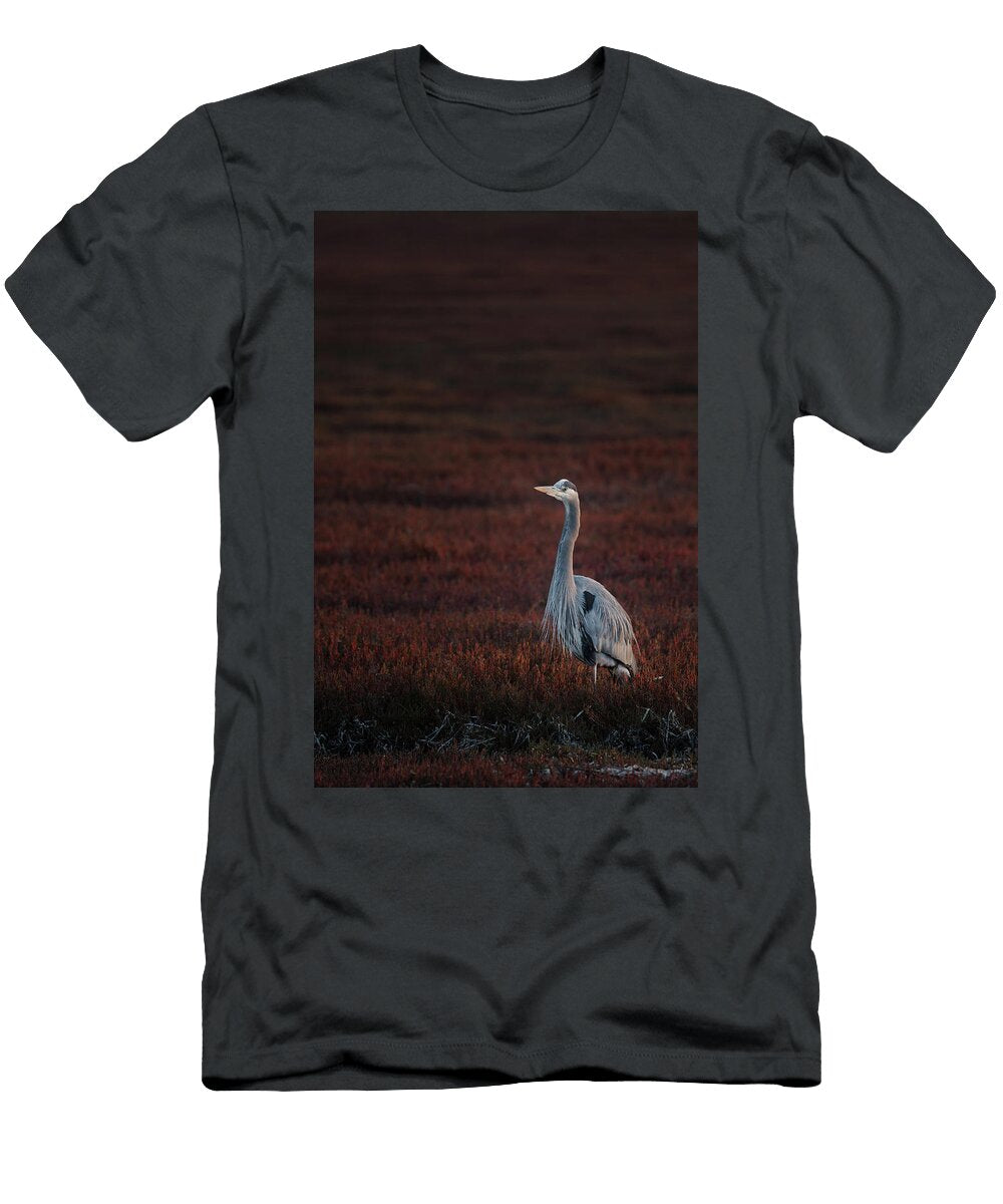 Heron At the Estuary Lars Mikkelsen T-Shirt