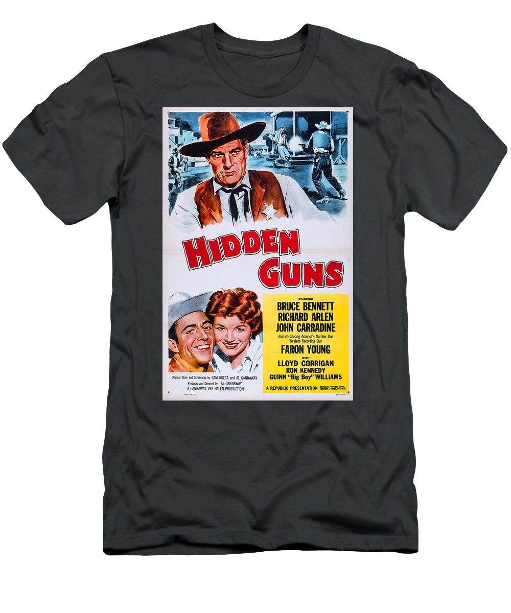 Hidden Guns 1956 Original Movie Poster T-Shirt