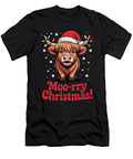 Highland Cow Christmas Pajama Moo Rry Cow Lover Natalie Lidford T-Shirt
