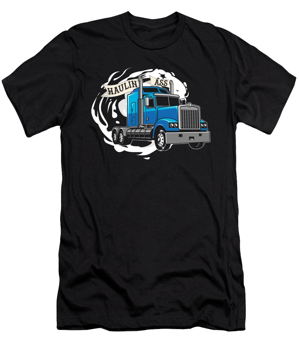 Highway Truck Driver Trucker Street Rod Haulin Ass Thomas Larch T-Shirt