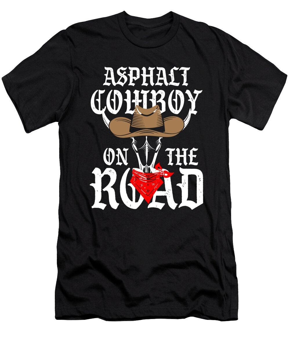 Highway Trucker Truck Driver Asphalt Cowboy on the Road Thomas Larch T-Shirt