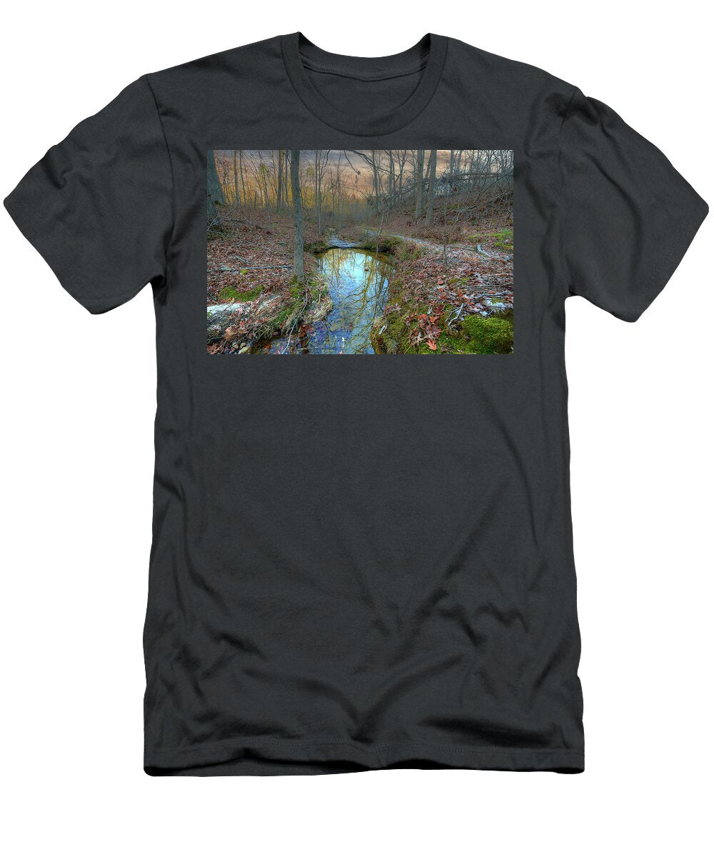 Hiking Along Pickle Creek Larry Braun T-Shirt
