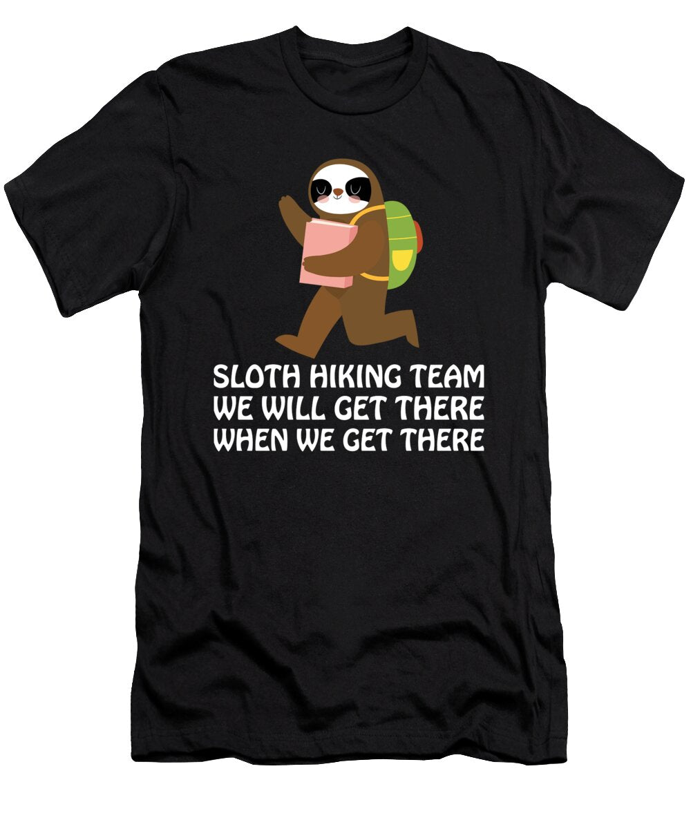 Hiking Hiker Gift Sloth Hiking Team Raphaelartdesign T-Shirt