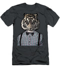 Hipster Tiger Plaid Vintage Dictionary Art Beatnik Art Jacob Kuch T-Shirt
