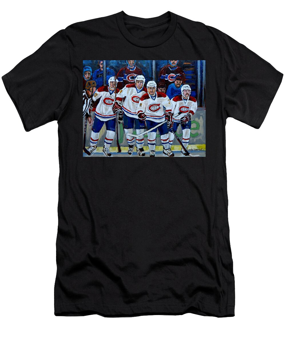 Hockey Art At Bell Center Montreal Carole Spandau T-Shirt
