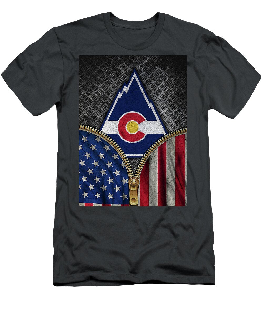 Hockey Art Colorado Rockies NHL Leith Huber T-Shirt