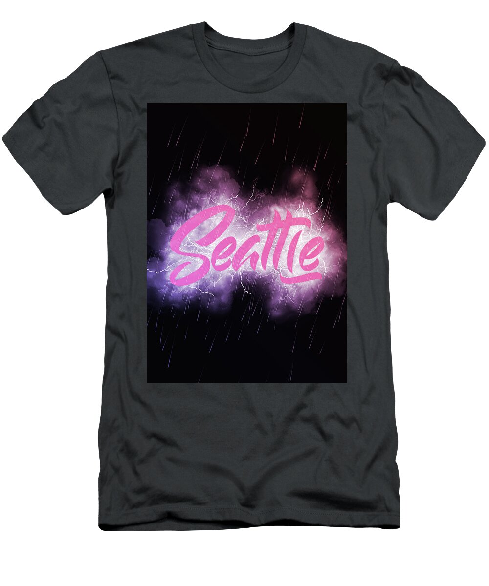 Hockey Lighting Red NHL Seattle Leith Huber T-Shirt