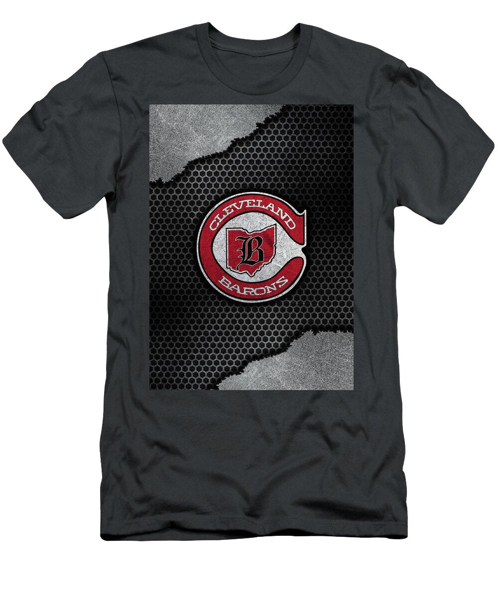 Hockey Metal Art Cleveland Barons NHL Leith Huber T-Shirt