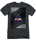 Hockey Metal Art Colorado Rockies NHL Leith Huber T-Shirt