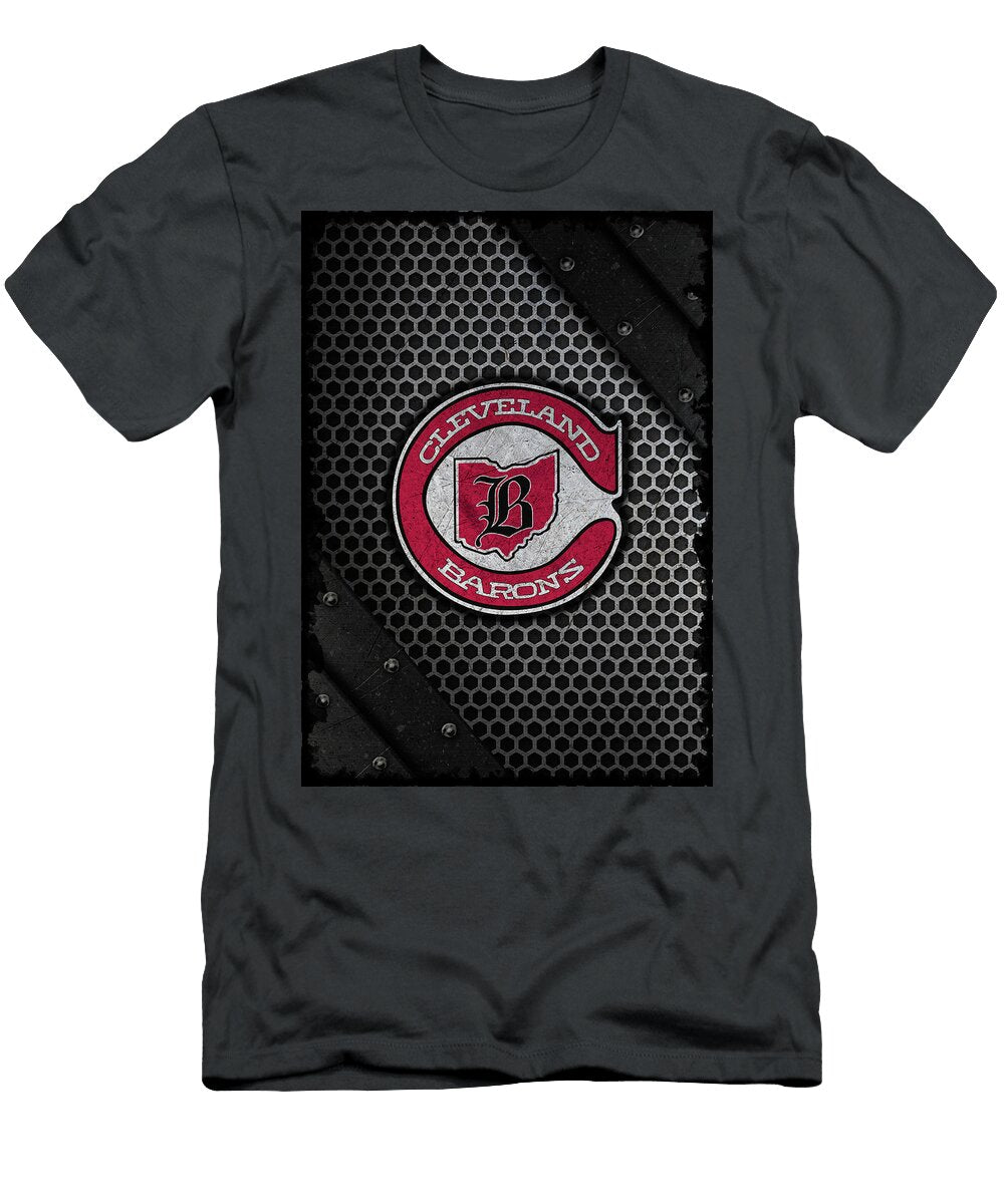 Hockey Metal Cleveland Barons NHL Leith Huber T-Shirt