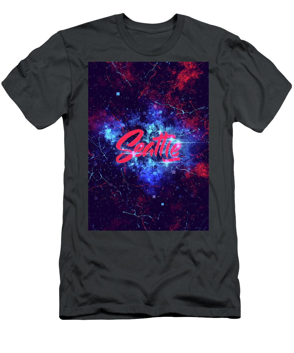Hockey Nebula NHL Seattle Leith Huber T-Shirt