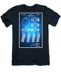 Hockey Puck Paten Blueprint Drawing Sepia Tony Rubino T-Shirt