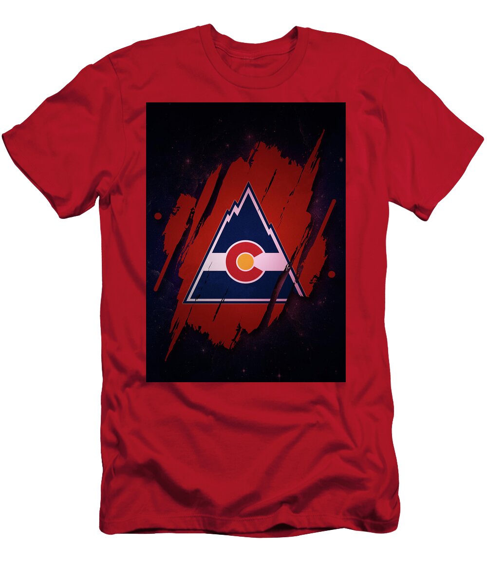 Hockey Red Colorado Rockies NHL Leith Huber T-Shirt