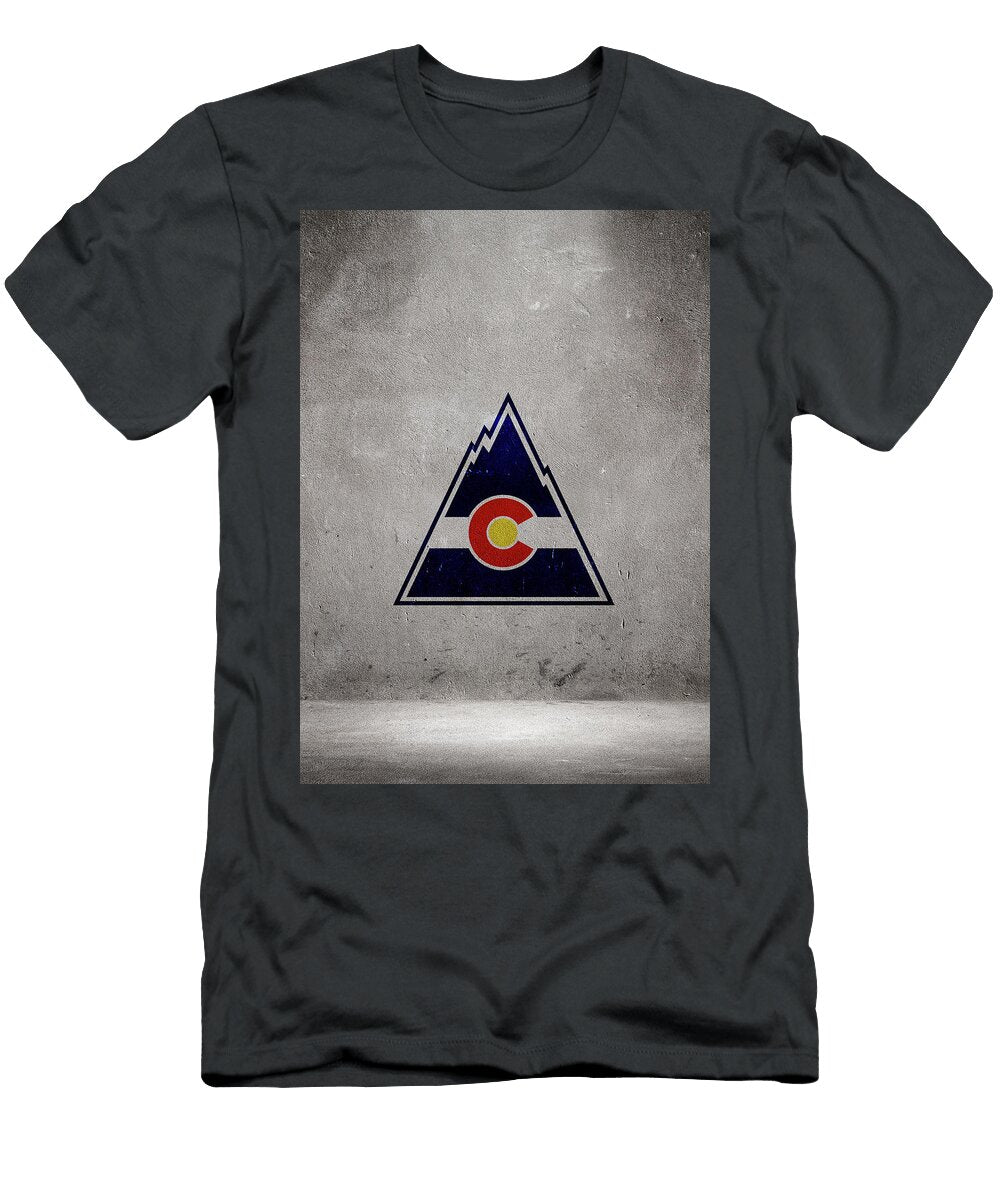 Hockey Wall Colorado Rockies NHL Leith Huber T-Shirt
