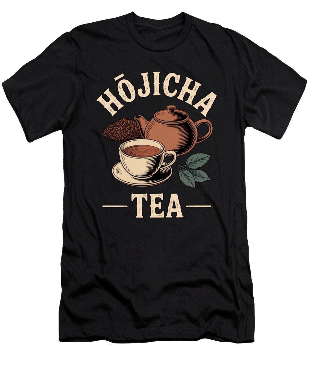 Hojicha Tea Roasted Green Tea Lover Moon T-Shirt
