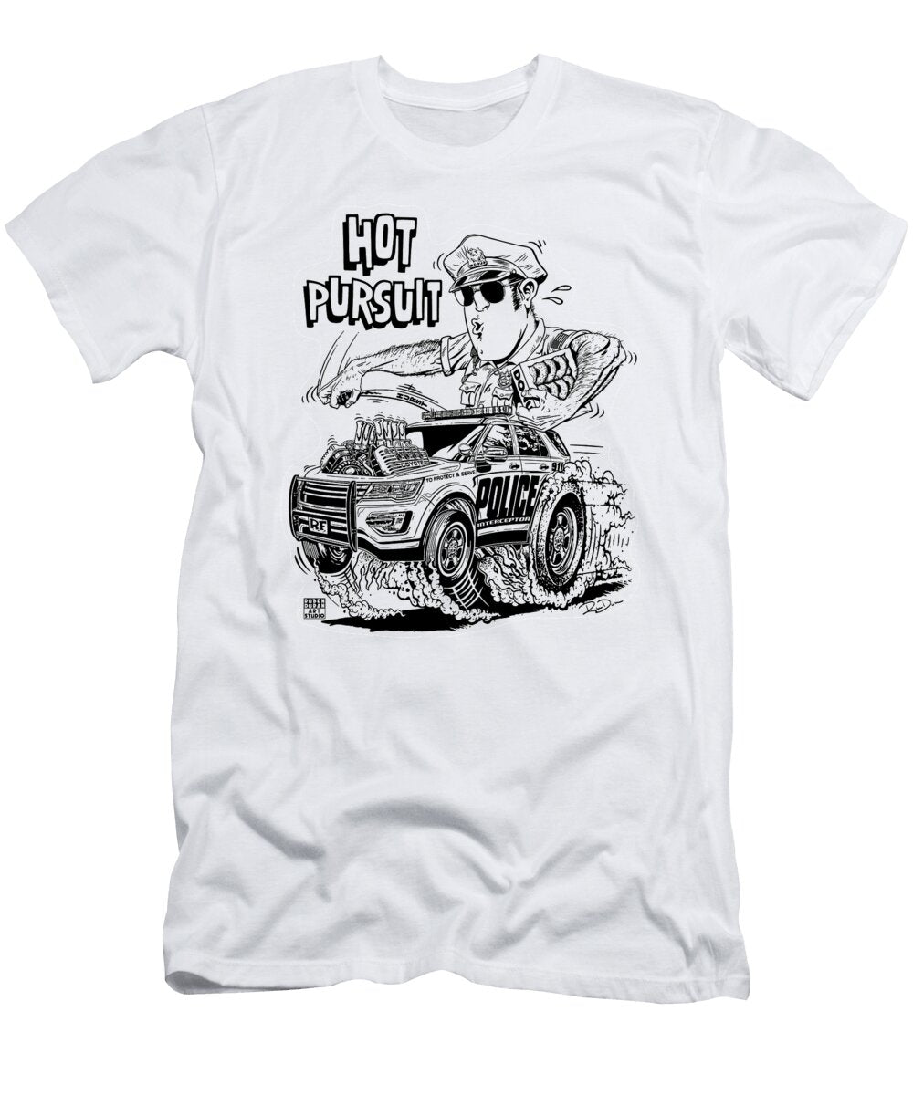 Hot Pursuit B W Ruben Duran T-Shirt